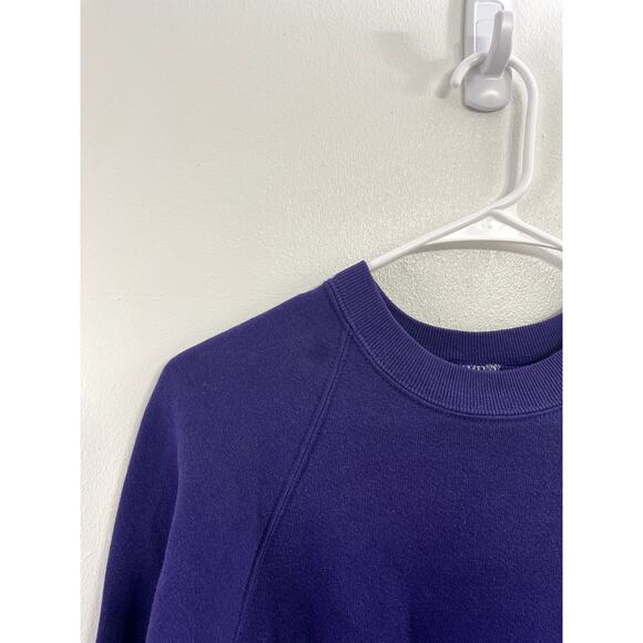 Vintage 90s Purple Jerzees Blank Crewneck Sweatshirt Size XL Made in the USA - Picture 3 of 5